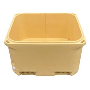 Özel 1000L Rotomolded PE/PU yalıtımlı dondurulmuş et taşıma gıda depolama için soğutucu kutu karikatür desen soğuk zincir teslimat - Product Image 5