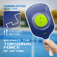 Honolulu J2CR Pickleball-Schläger Heißgepresst 5. Generation EPP-Kern CFC Carbonfaser 16mm Dick 220g Sandgestrahlte Oberfläche