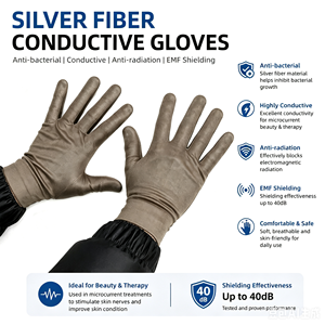 Guantes Personalizados Anti-Radiación EMF con Fibra de Plata, Protección EMI de 40dB, Táctiles, Casuales para Exteriores, MOQ 1 Par - Product Image 2
