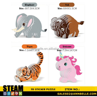 Puzzle 3D Dragon, modèle de dragon, puzzle 3D licorne, modèle de licorne, puzzle autocollant 3D, dinosaures, animaux marins, navire, motifs de Noël