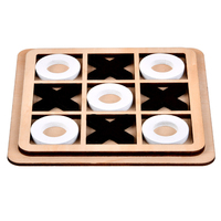 Jeu d'échecs éducatif Tic Tac Toe Board en bois XO