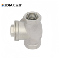 Vanne à boisseau sphérique horizontale hydraulique en acier inoxydable 304, filetage femelle, passage pleine largeur, de 1/4 à 4 pouces, pour conduites d'eau industrielles