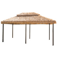 Vente en gros de pare-soleil de chaume en acier moderne 3*3m personnalisé Gazebo étanche pour patio, pergola Gazebo pavillon tente pour usage commercial