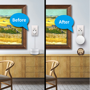 Soporte de Pared para el Sistema <span class=keywords><strong>WiFi</strong></span> <span class=keywords><strong>Google</strong></span> Mesh 2020, Soporte de Plástico Resistente de Color Blanco con Enchufe Estadounidense, Paquete de 2 - Product Image 6