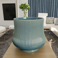 Pot à Bonsaï en Céramique Style Vintage Moderne, Finition Glaçurée, Écologique, Durable, Décoration Intérieure/Extérieure, Trou de Drainage, Maison et Jardin