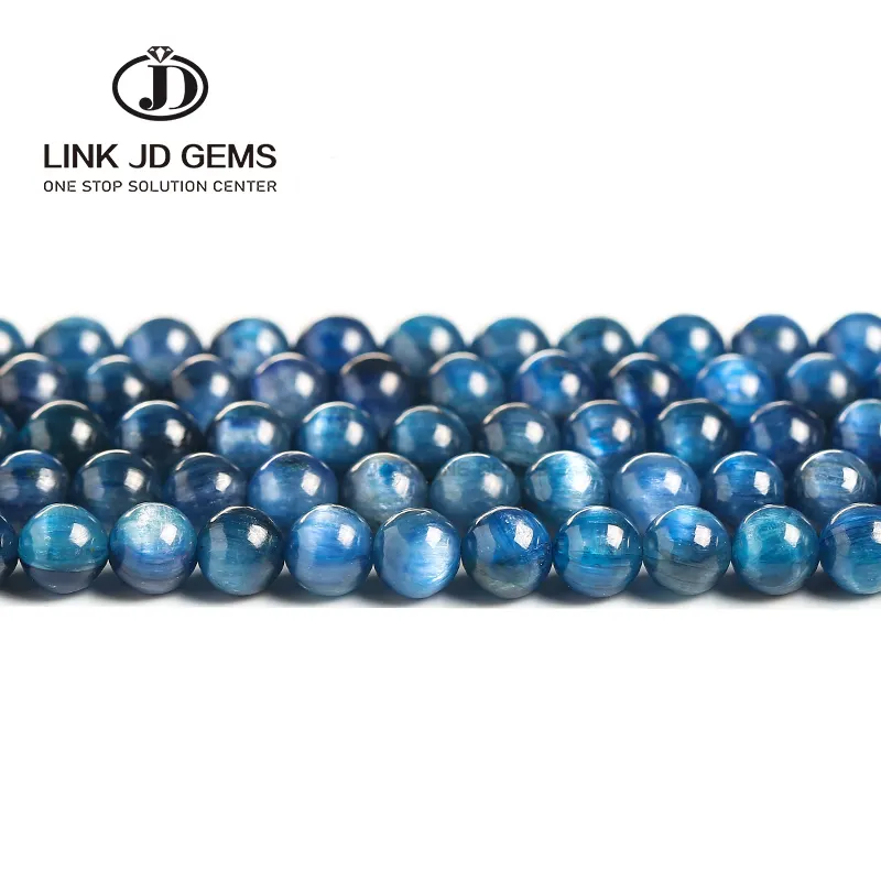 Bán Hot Blue Kyanite Hạt 6 8 10 Mét Chọn Kích Thước Vòng Loose Hạt DIY Necklace Pendant Đối Với Trang Sức Làm Phụ Kiện