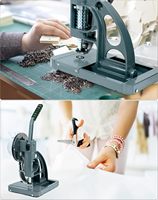 Nouvelle machine manuelle de poinçonnage pour œillets et boutons en aluminium 6mm/8mm/12mm pour la fabrication de boutons