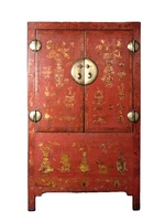 Armoire vintage antique peinte à la main, rangement mural pour chambre à coucher, placard pour vêtements