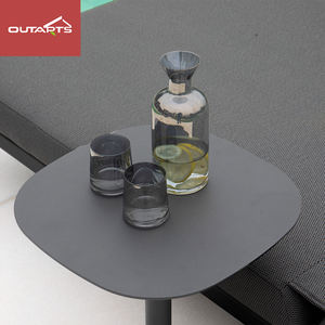 Chaise longue de piscine moderne en aluminium Kingmake, canapé-lit de soleil avec coussin, lit de soleil double pour l'extérieur - Product Image 5