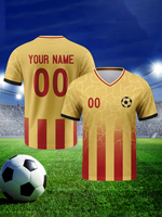 Maillot de football de club 2026 100% polyester à séchage rapide respirant à manches courtes, personnalisable avec numéro et nom d'équipe pour les fans