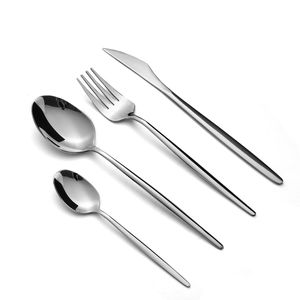 Juego de Cubiertos de Acero Inoxidable Sostenible Lily de 16 Piezas para Fiestas con Acabado Pulido Espejo y Diseño Moderno de Mango Cónico - Product Image 4