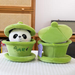 Peluche de <span class=keywords><strong>Panda</strong></span> con Taza de Té, Diseño Cultural y Creativo, Especial de Chengdu, Regalo de Recuerdo - Product Image 6