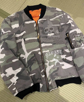 2024 hommes à la mode coton manteau avec siège réversible lapin fourrure sculpture col fermeture à glissière Camouflage veste pour l'hiver