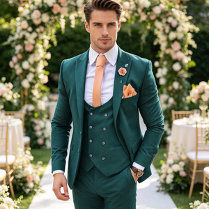 Vêtements décontractés trois pièces pour hommes, personnalisation en gros, costumes élégants et tendance pour hommes, costumes de loisirs et d'affaires grande taille - Product Image 1