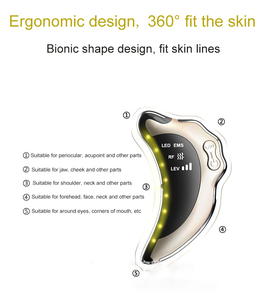 Appareil de beauté portable mini anti-rides à vibrations pour soins personnels, instrument de raclage et de raffermissement Gua Sha - Product Image 2