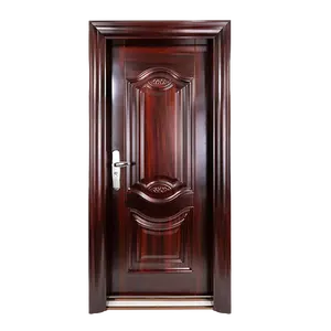 中国装甲钢金属门一半设计房屋外前门安全门 - Product Image 4