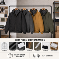 En stock, veste de style Detroit de haute qualité, imperméable, à capuche, unisexe, en coton lourd, vintage américain, 9 couleurs, lavée