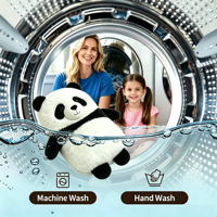 Bolsa de Agua Caliente de Goma con Diseño de Panda de Peluche, 500ml / 1000ml, Botella de Agua Caliente con Funda Suave para Terapia