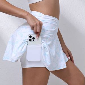 Новая трансграничная юбка для йоги и тенниса, весна-лето, с высокой талией, подтягивающая бедра, для фитнеса на открытом воздухе, женская, из спандекса/полиэстера, Китай - Product Image 5