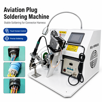 Machine à souder automatique pour connecteurs d'aviation SQ-XRS03, faisceau de câbles multi-connecteurs 150W, contrôle par écran tactile haute fréquence