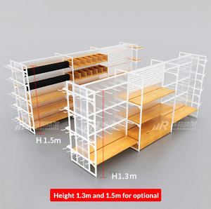 Miniso Phong Cách Hiện Đại siêu thị kệ trưng bày kệ cửa hàng bán lẻ sàn đứng kim loại backless hiển thị đứng có thể tháo rời - Product Image 6