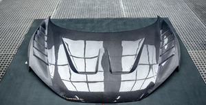 2017-2024 के लिए निकास कट-आउट बोल्ट-ऑन बम्पर के साथ नया ऑडी R8 कार्बन फाइबर हुड - Product Image 5