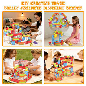 Set de Tren de Plástico DIY, Vías Flexibles, Pista de Carreras Infinita, Bloques de Construcción Modulares, Ensamblaje Libre para Niños - Product Image 4