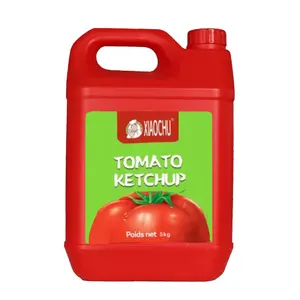 Ketchup de tomate de tamaño más grande de suministro de fábrica con botella de plástico de 5KG