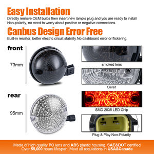 Kits <span class=keywords><strong>de</strong></span> feux antibrouillard, feux arrière, feux <span class=keywords><strong>de</strong></span> recul, feux latéraux avant pour Land Rover Defender 90/110 1990-2016, feux complets 10 pièces - Product Image 3