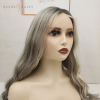Peluca de Cabello Humano Europeo Virgen con Frente de Encaje sin Pegamento para Mujer, Peluca Judía con Encaje Suizo, Liso Natural, Rubio Balayage