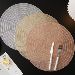 Manteles individuales redondos de PVC, resistentes al desgaste y al calor, protección duradera para la mesa de comedor - Product Image 2