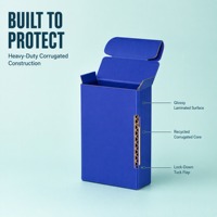 Boîte d'expédition en carton ondulé personnalisable avec pelliculage brillant, en carton recyclé, emballage écologique pour lingerie, soutien-gorge, chaussettes