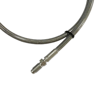 Conjunto de Manguera de Freno para Motocicleta SAEJ1401 de 1/8\", de Acero Inoxidable Trenzado con Recubrimiento de PTFE y PVC, con Extremos Macho para Freno