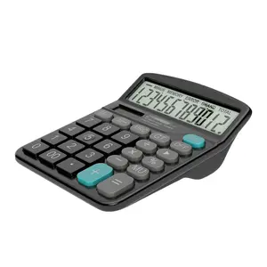 Хит продаж, печать логотипа на заказ, низкая цена, школьный офисный финансовый рабочий стол, простой калькулятор в старом стиле, 12-значный Солнечный калькулятор