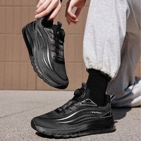 Baskets respirantes en maille sportive, style décontracté pour la marche, avec amorti pour la course et système de laçage rapide à molette souple