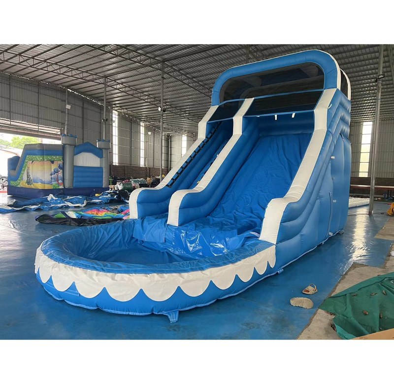 2025 New Design Waterslide Pool 8x4x5m