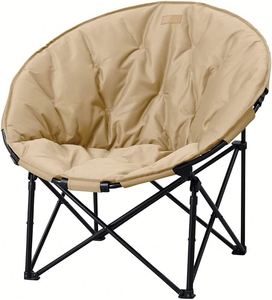 Customized Wholesale Oversized Camping Chairs Portable <b>Folding</b> Moon Saucer Picnic Chair - Product Image 2