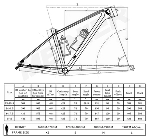 Cadre de vélo de montagne 27,5 pouces, taille XS/<span class=keywords><strong>S</strong></span>/M/L, cadre de vélo en fibre de carbone, boîtier de pédalier PF30, cadre de vélo de montagne hardtail - Product Image 6