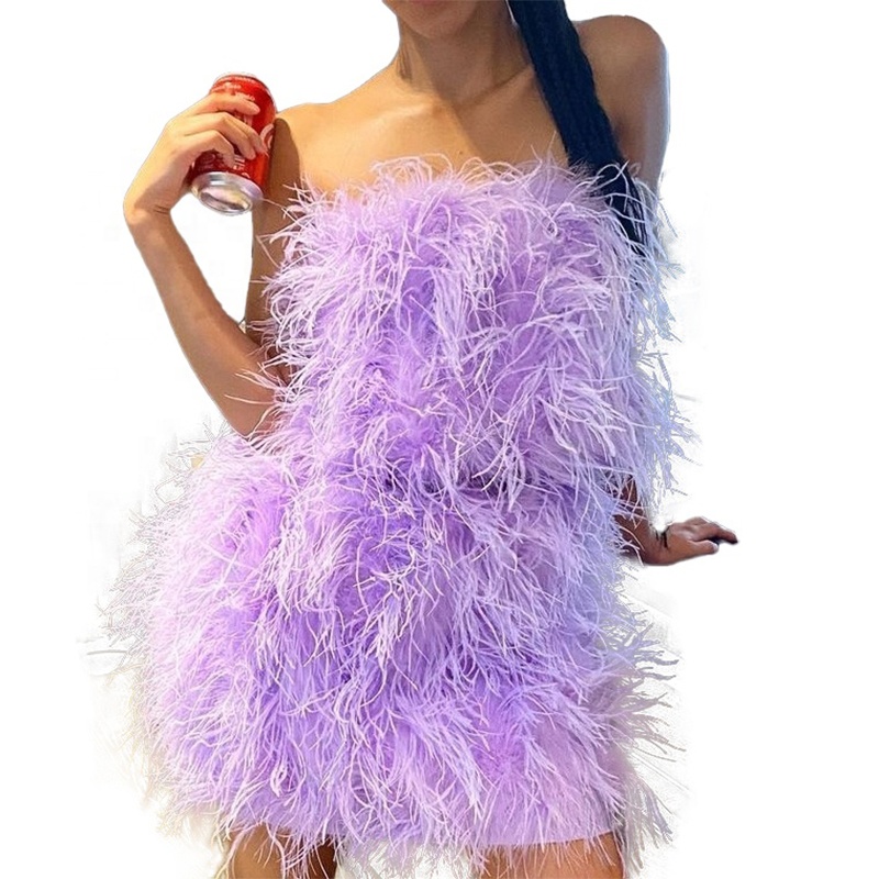 Sexy Fashion 2 Piece Ostrich Feather 