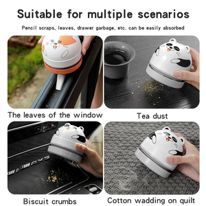 Nuovo simpatico cartone animato Design Mini Car Home Office tastiera tavolo briciole spazzatrice pulizia aspirapolvere da tavolo - Product Image 6