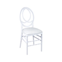 Chaises en acrylique transparentes empilables de luxe pour hôtel, mariage, événements, avec coussins