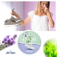 Blu Home 100 grammes de parfum naturel à la menthe et à la lavande pour chaussures et chaussettes déodorant aux huiles essentielles