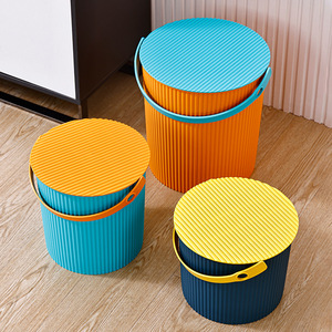 Plastic Thickened Sitable Stool Colorful Bath Water <strong>Bucket</strong> for Household Bathroom - Product Image 3