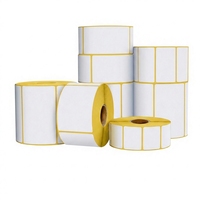 ECO 55X25x1000 Hojas de Película Adhesiva de Transferencia Térmica para Etiquetas, Fondo Amarillo, Fondo Blanco, Fondo Azul