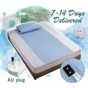 Sábana Plana Azul con Diseño Liso para Cama, 400 Hilos, 95% Algodón, Antiestática, Duradera, Ecológica, Bordada, de Calidad Superior - Product Image 5