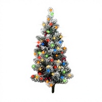 2er-Pack 3,2 Fuß Solarbetriebene Wasserdichte Weihnachtsbaumbeleuchtung 100 LED LED-Anzeigebildschirm 8 Beleuchtungsmodi RGB-Farben Rot
