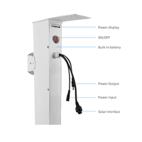 Système d'alimentation 5V 12V en option, contrôleur IA, caméra, lampadaire 20W-280W, batterie au lithium, étanche pour extérieur, vente en gros