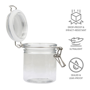 ขวดพลาสติกใส PET ขนาด 300 มล. 10 ออนซ์ ปิดผนึก ปลอดสาร BPA สำหรับใส่ขนมหวาน - Product Image 3