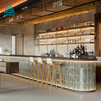 Meubles de comptoir de réception pour café moderne, style bois naturel, meubles pour café, pour magasin commercial de détail