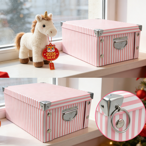 กล่องกระดาษแข็งแข็งพับได้ดีไซน์หรูหราพร้อมหัวเข็มขัดโลหะ - Product Image 4